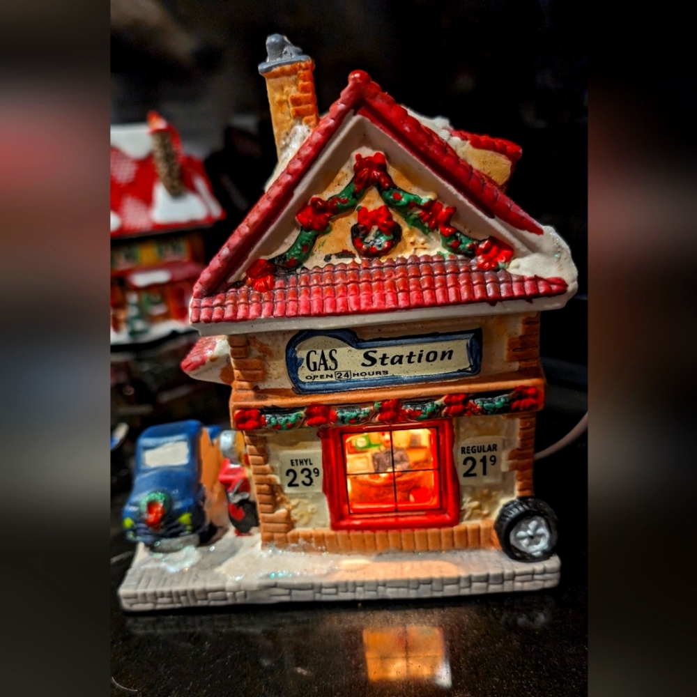 Christmas village Gas Station